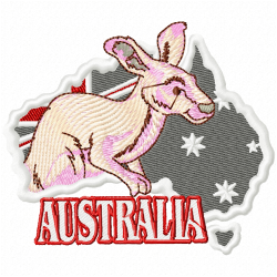Kangaroo Embroidery Design 8 Kangaroo Embroidery Design 8